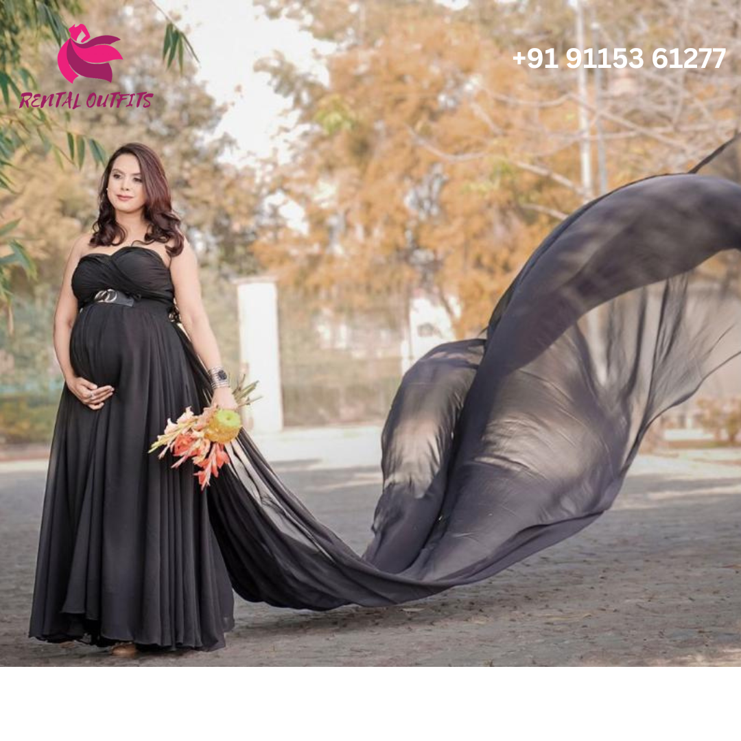 Unique Trail Gown used for Pregnancy Shoot