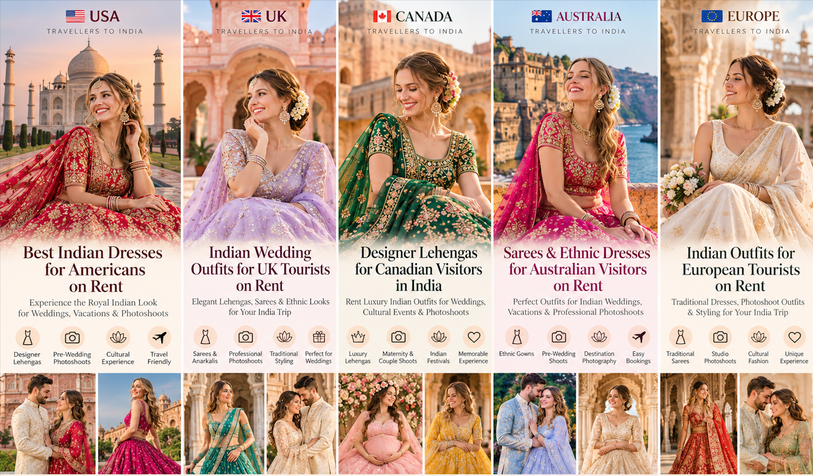 Visiting Lucknow, India? Rent Royal Indian Dresses, Lehengas & Book Luxury Photoshoots