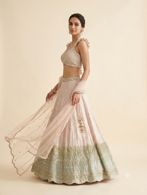 Engagement lehnga on rent in faizabad