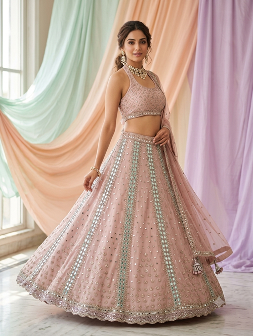 Engagement lehnga on rent in Mau