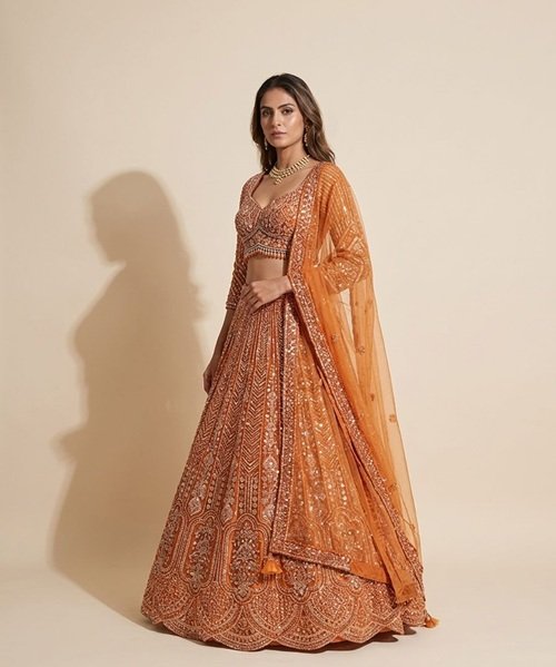 Engagement lehnga on rent 