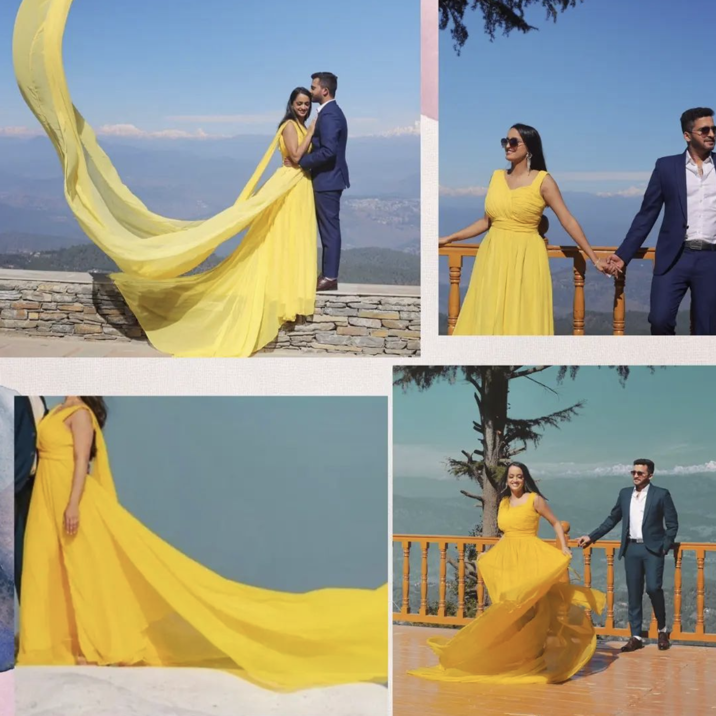 20 Shopzters Couples Who Wore Colour Coordinated Outfits | Indian wedding  gowns, Engagement dress for bride, Couple wedding dress